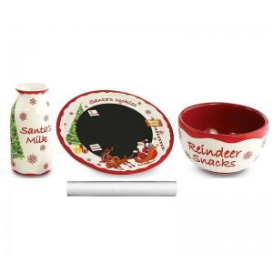 The Holiday Aisle Matson 4 Piece Santa Message Charger Set THLY6889
